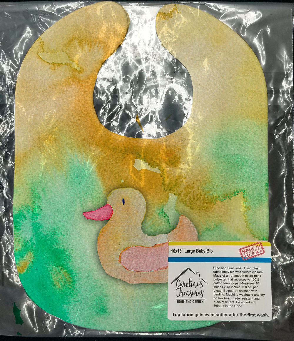 Rubber Duckie Watercolor Baby Bib BB7351BIB