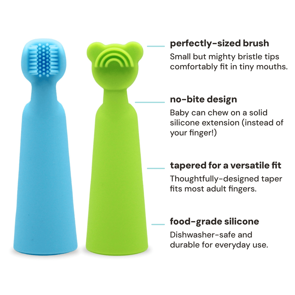 baby finger brush and tongue scraper