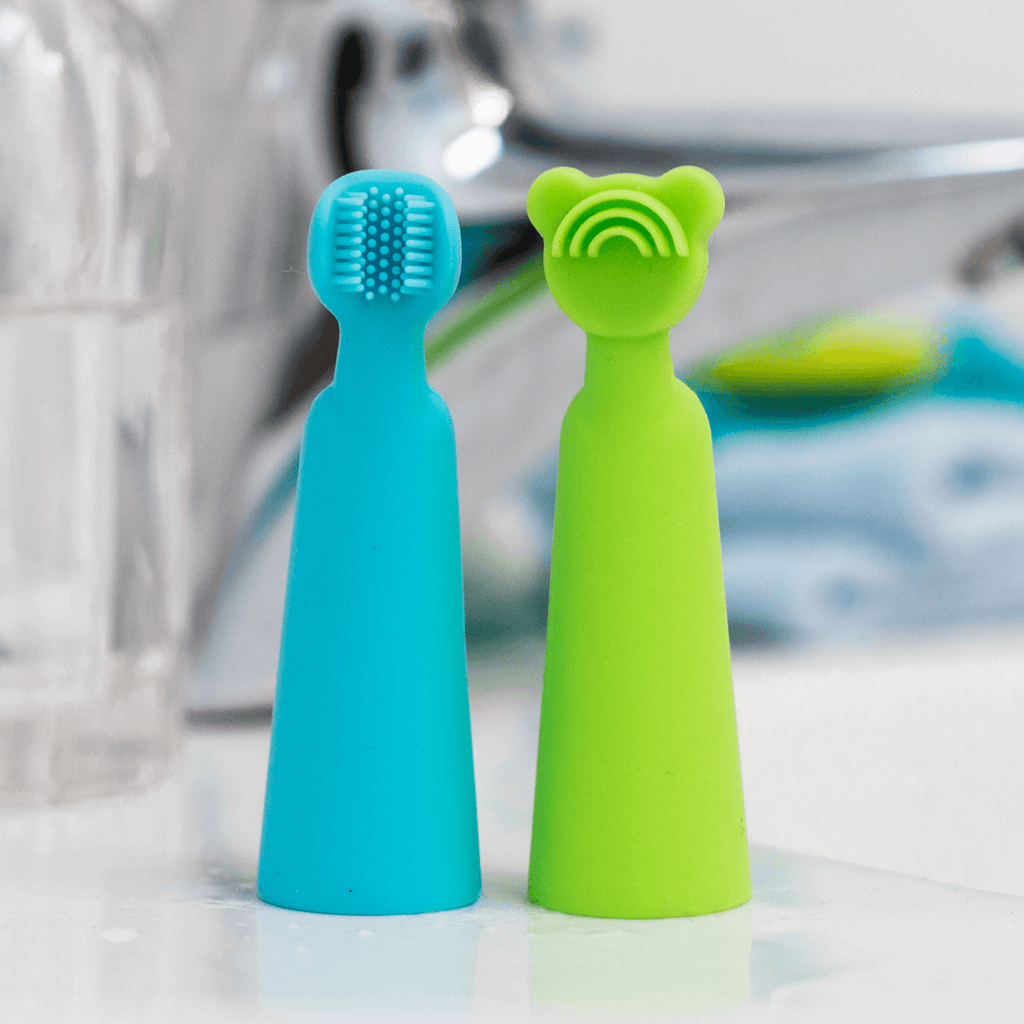 baby finger brush and tongue scraper