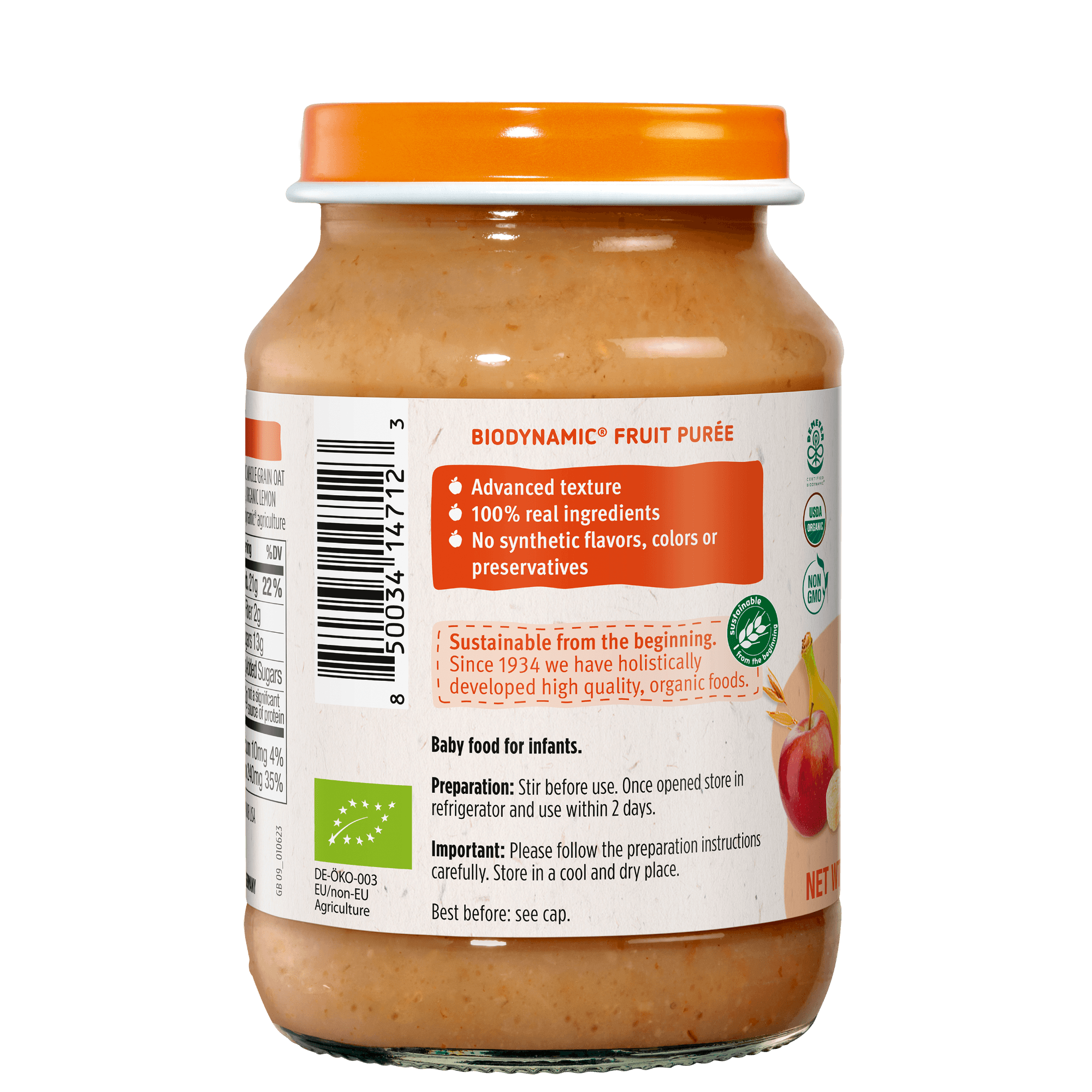 Holle Organic Baby Food Jar - Mixed Fruit with Muesli - 12 Jars