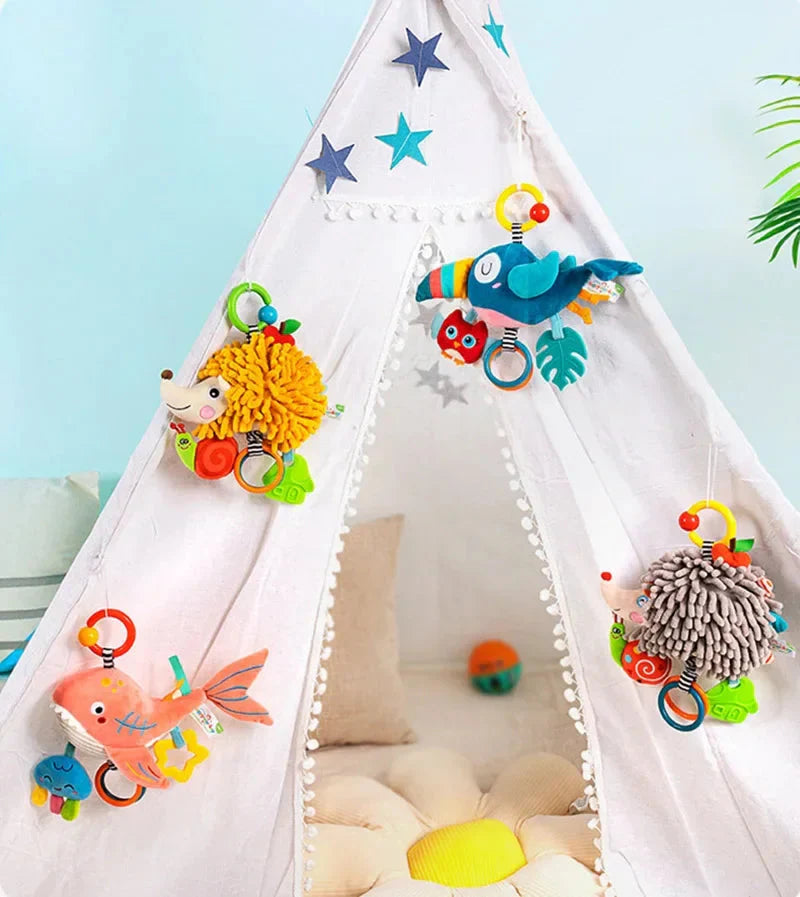 Soft Infant Crib Stroller Mobile Hanging Rattle Toy